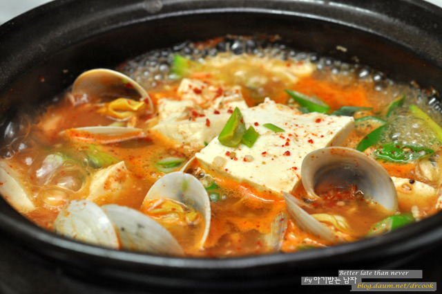 모시조개두부찌개