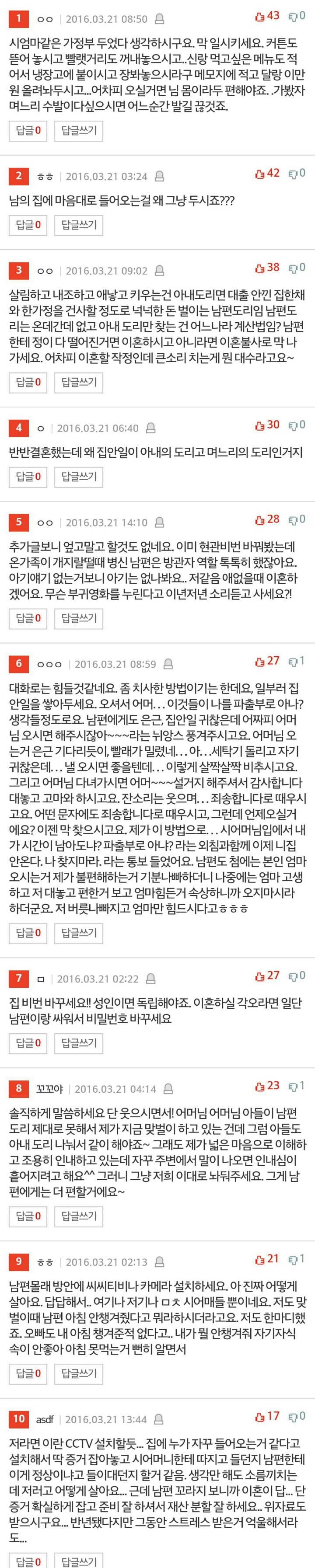 시모때문에 결혼 반년만에 이혼해야할것 같습니다 | 인스티즈