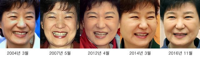 박근혜 외모의 변화 | 인스티즈