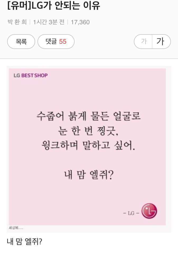 LG가 안되는 이유.jpg | 인스티즈