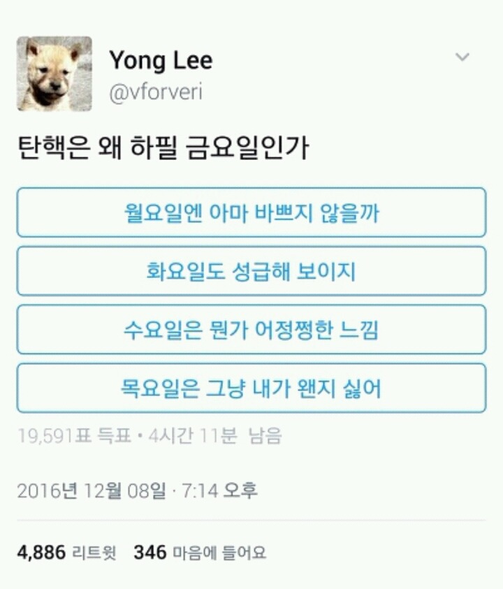 탄핵이 금요일인 이유.jpg | 인스티즈