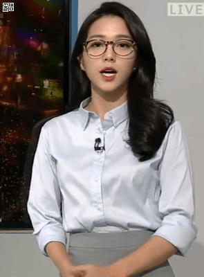 오늘자 안경쓴 강지영 아나운서 | 인스티즈