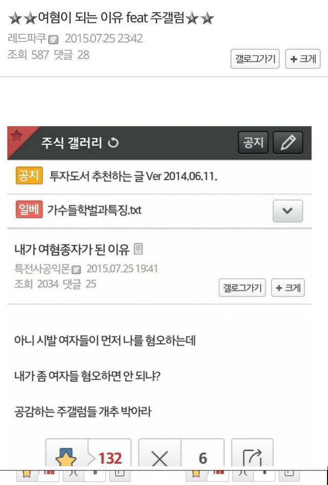 주갤러가 말하는 본인이 여혐종자가 된 이유 | 인스티즈