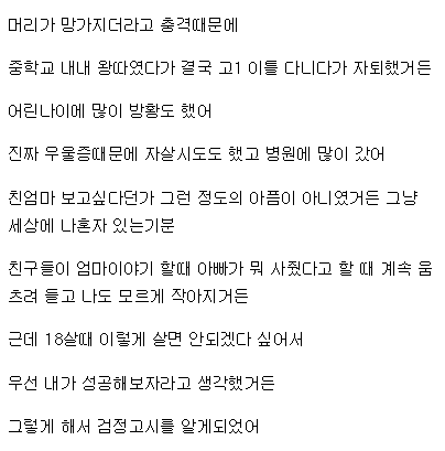 디씨 좌절갤에 올라온 자살하겠다는 사람 말리는 어느 유저의 답변 | 인스티즈