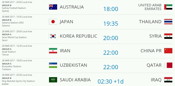 2018 러시아 월드컵 아시아 최종예선 MATCHDAY 6 경기결과 & 현재순위 | 인스티즈