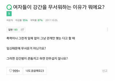 여자들이 강간 무서워 하는 이유가 뭐에요? (혈압주의) | 인스티즈