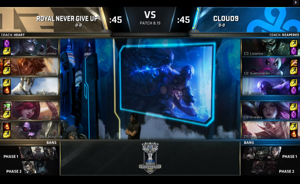 LOL] 2018 롤드컵 그룹 스테이지 / 대회 첫날 5경기,"RNG(중국) vs C9(북미)"- 경기결과 | 인스티즈